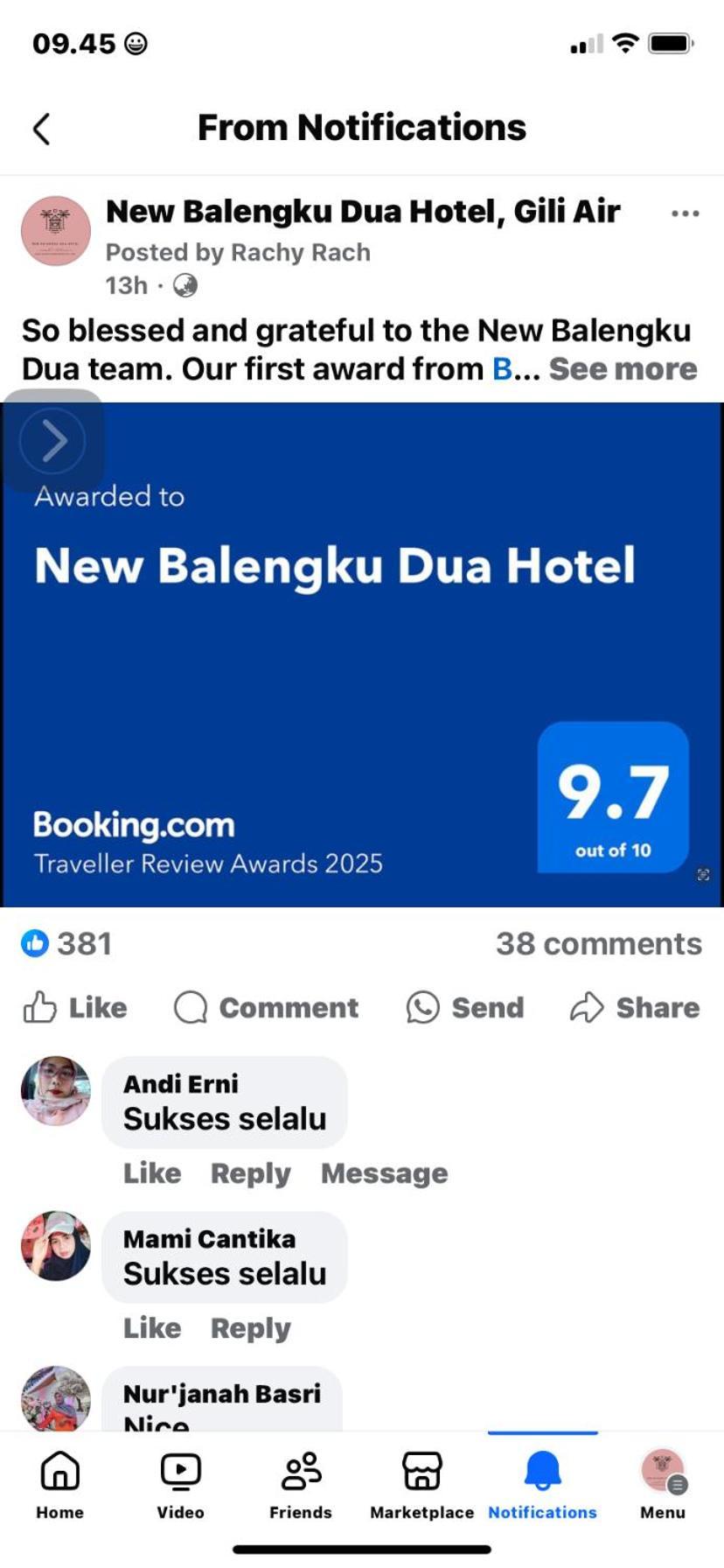 New Balengku Dua Hotel - Adults Only Gili Air Exterior photo
